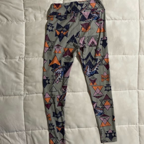🧡 LulaRoe Butterfly Geometric Leggings One Size - Picture 2 of 4